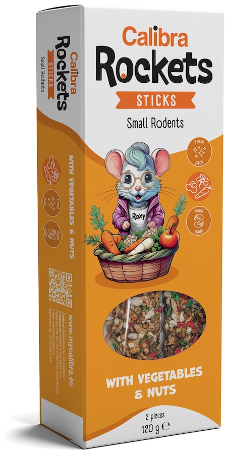 Calibra Rockets Sticks Small rodents Zelenina a arašídy 120g