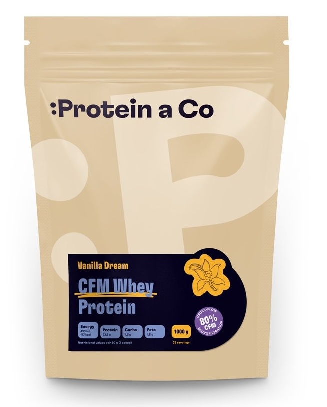 Protein a Co Protein&Co CFM WHEY PROTEIN 80 1 kg - Vanilkový sen