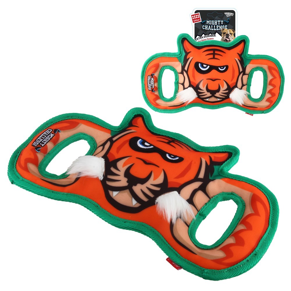 Gigwi textil Mighty Challenge přetahovadlo tygr 34,2 x 17,7 x 6,3 cm
