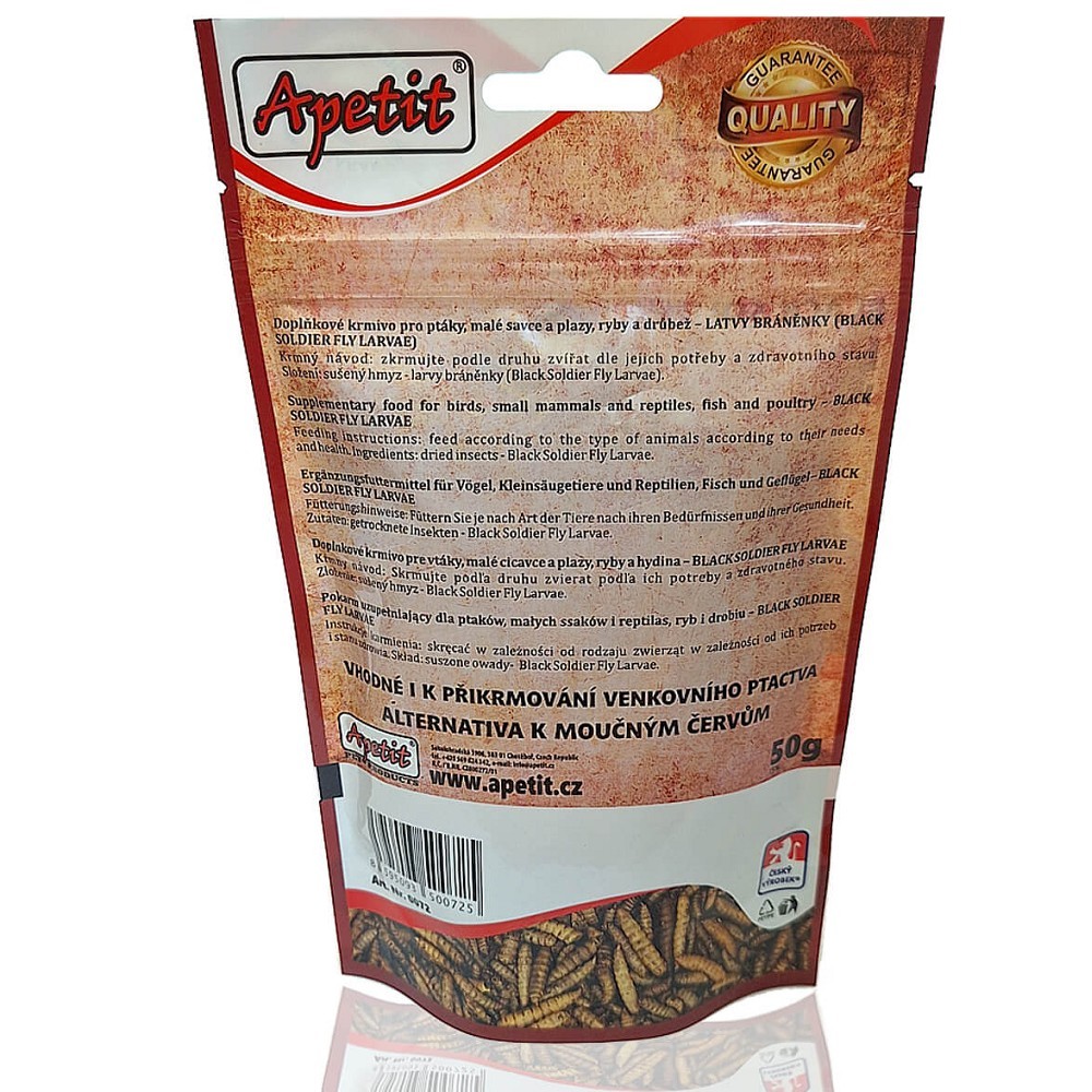 Apetit BLACK SOLDIER FLY LARVEA 50 g