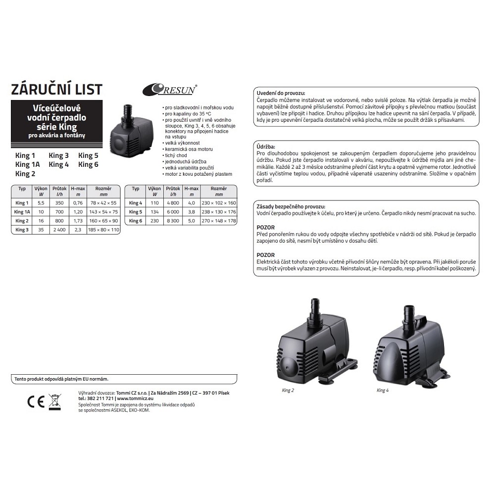 Resun Čerpadlo King 5