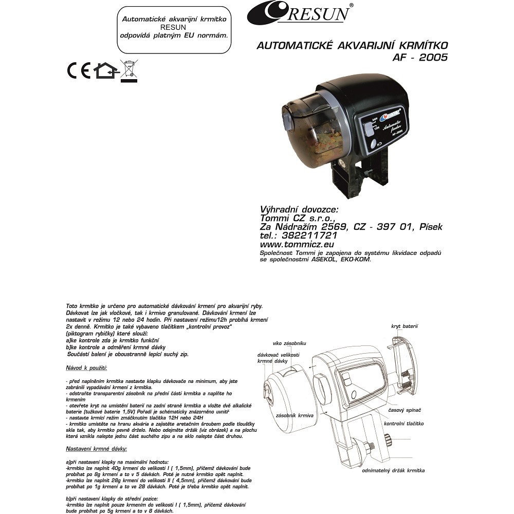 Resun Automatické krmítko AF-2005