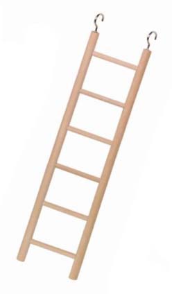 Nobby dřevěný závěsný žebřík pro papoušky 6 příček 26cm