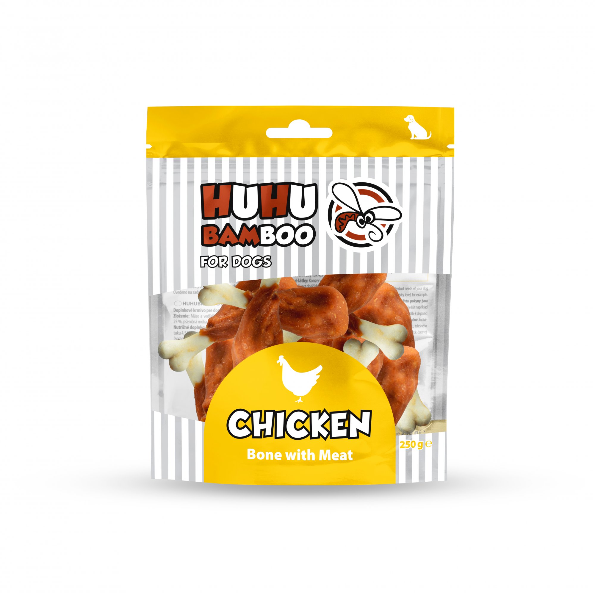 Huhubamboo kost s kuřecím 250g - exp. 9/25