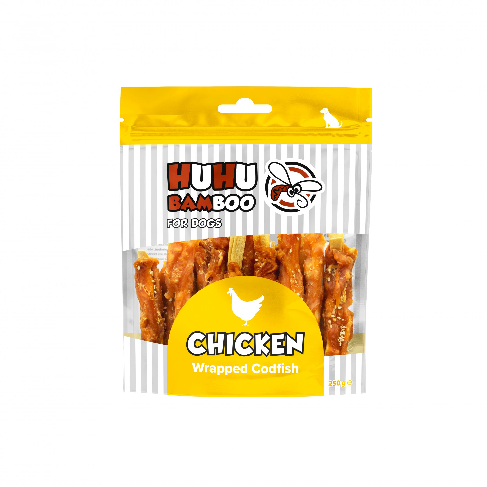 Huhubamboo tyčinky z tresky obalené kuřecím se sezamem 250 g