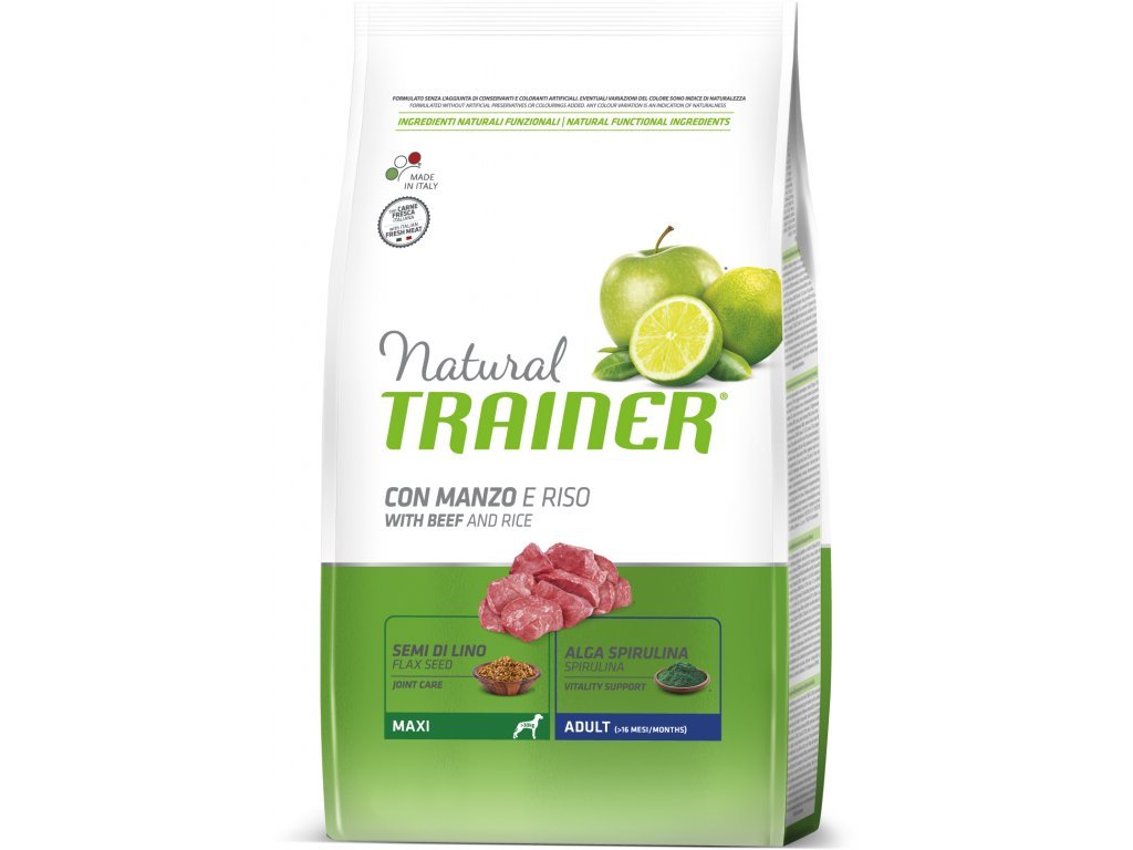 Nova Foods Trainer Natural Adult Maxi hovězí a rýže 12 kg