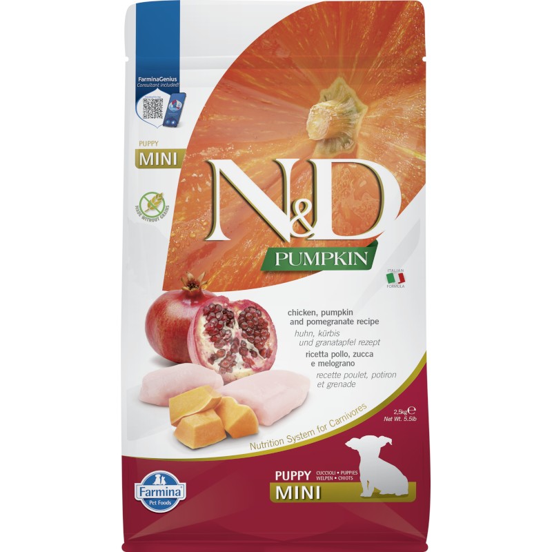 N&D Pumpkin DOG Puppy Mini Chicken & Pomegranate 2,5kg