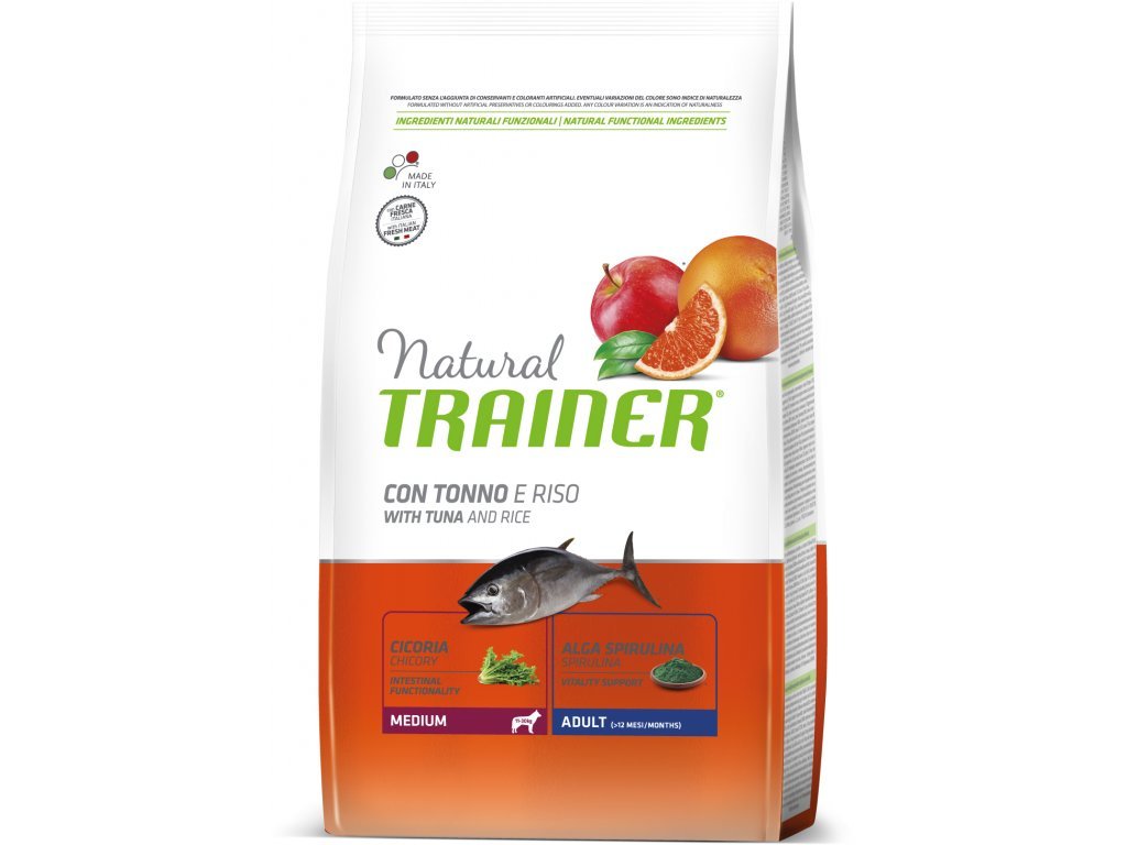 TRAINER Natural Medium Adult Ryba a rýže 12kg