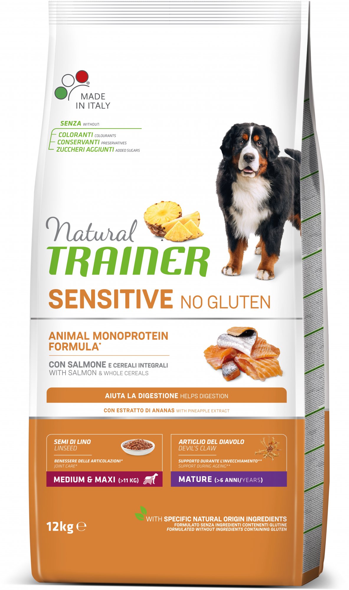 TRAINER Natural SENSITIVE No gluten Maturity M/M losos 12kg