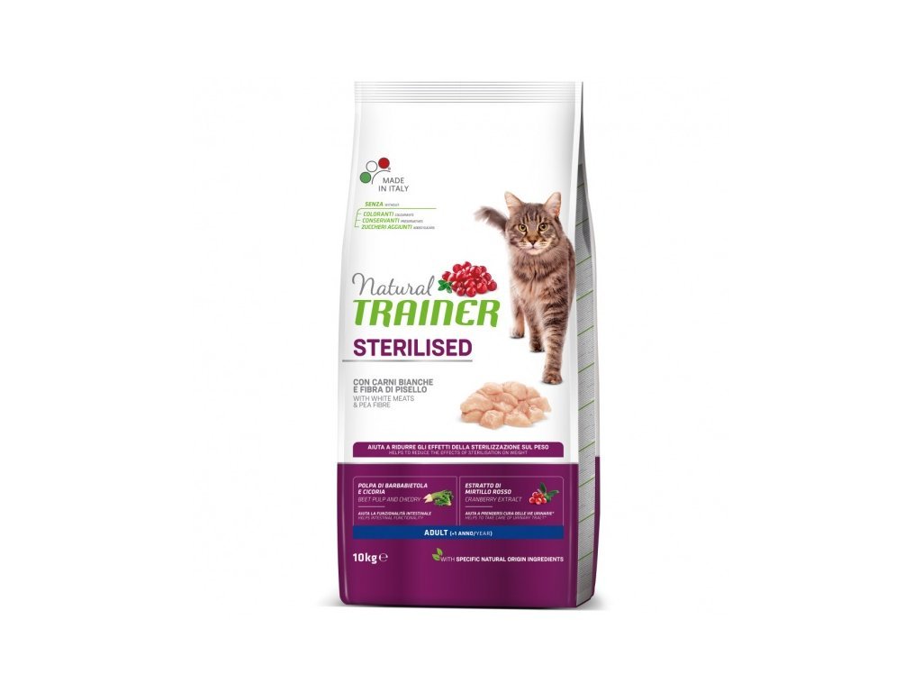 TRAINER Natural Cat STERILISED drubezi maso 10kg