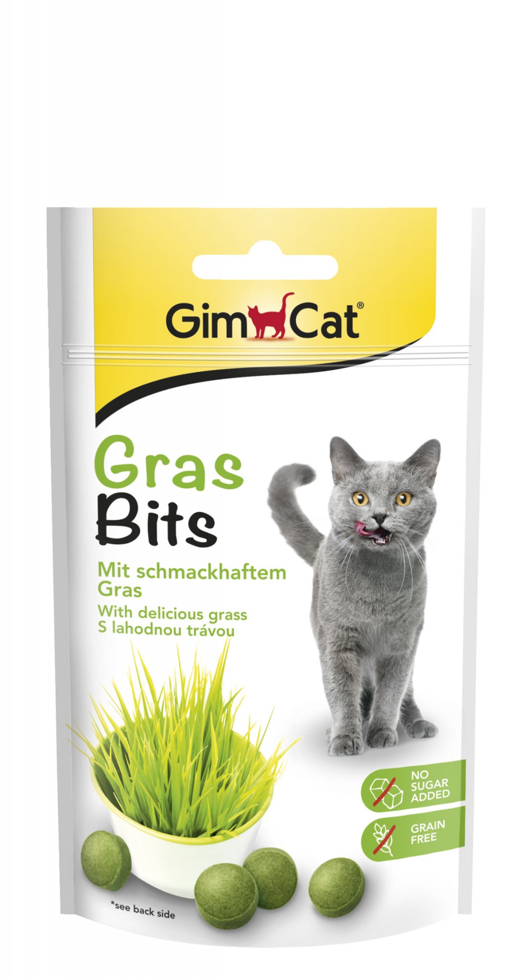 GIMCAT GRAS BITS tabl. s kočičí trávou 40g