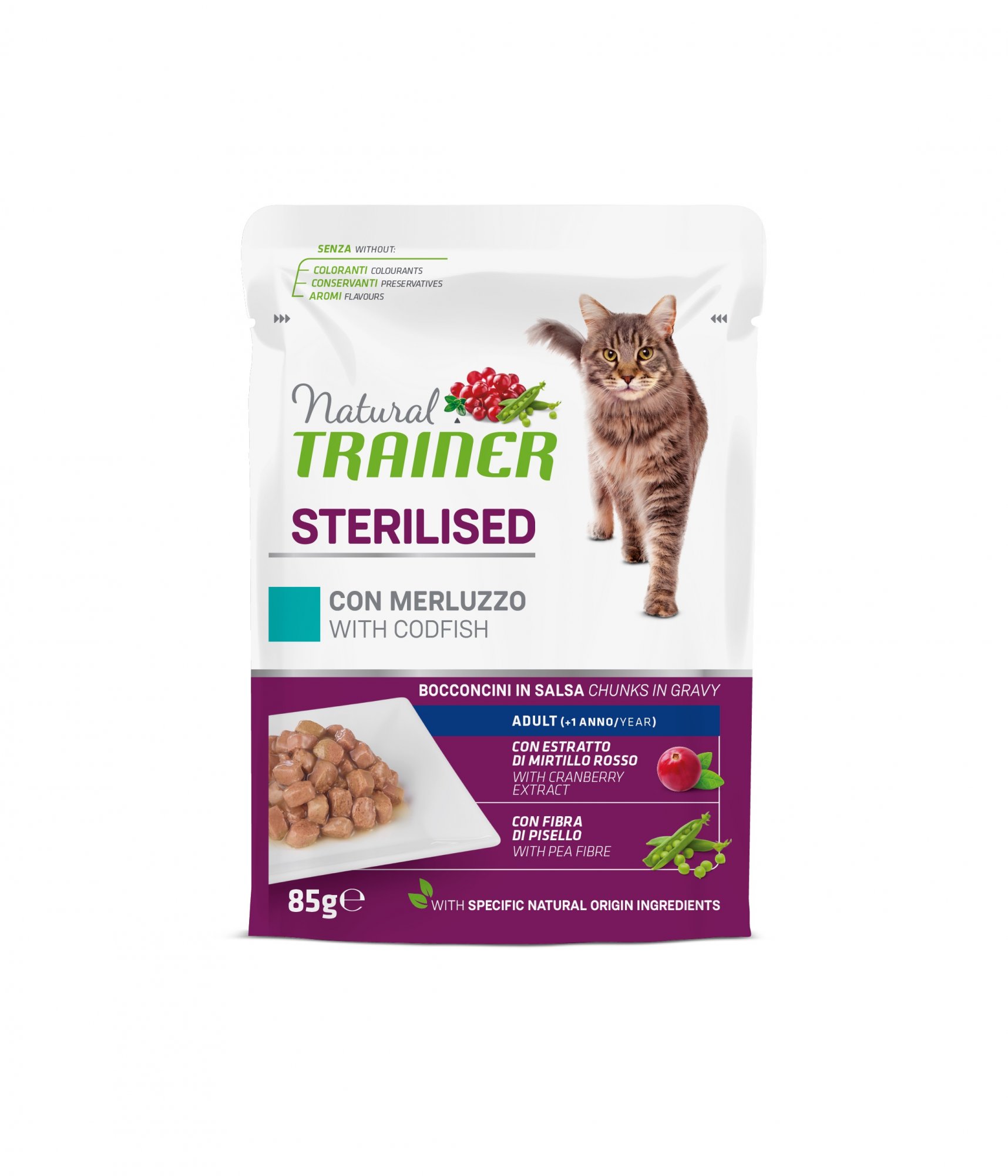 Natural Trainer Kaps. Trainer Natural CAT SP. STER. treska 85g