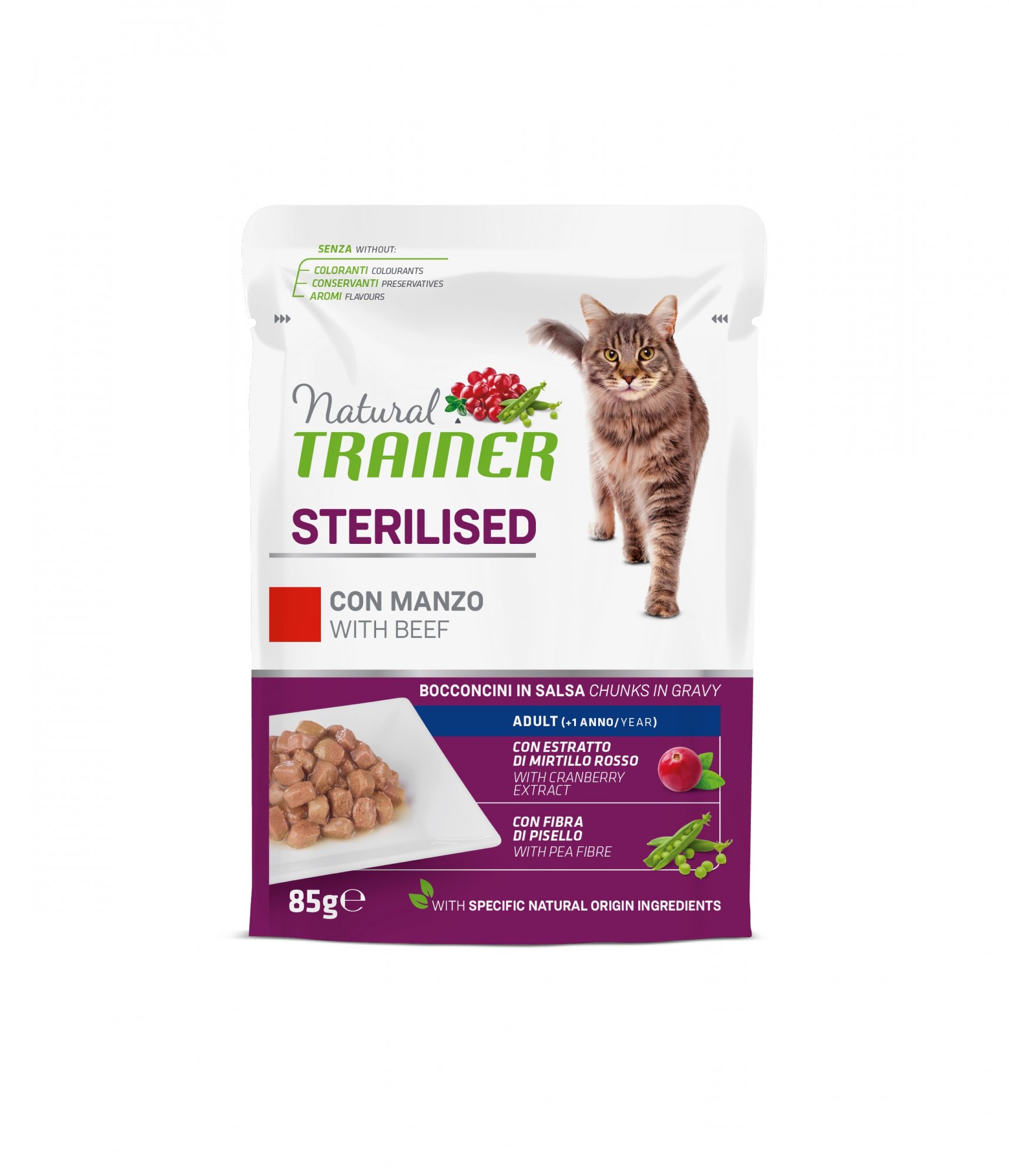 Kap.Trainer Natural CAT SP. STER. hovezi 85g