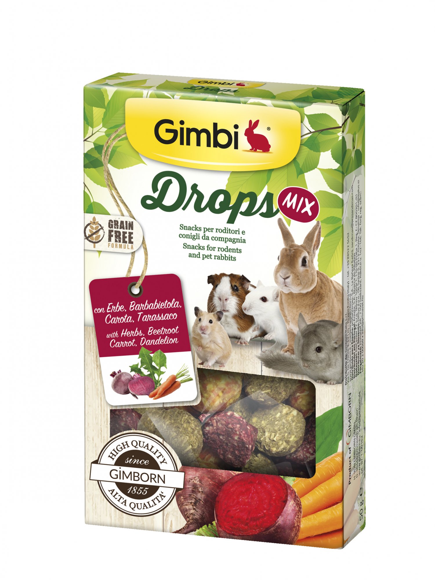 GIMBORN IT Gimbi DROPS Grain free pro hlodavce mix 50g
