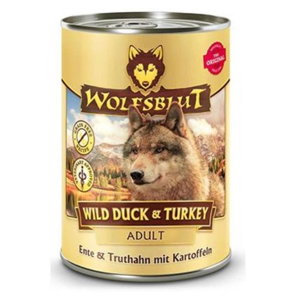Wolfsblut konz. Wild Duck & Turkey Adult 395g - kachna a krůta