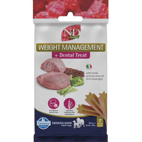 N&D QUINOA Dog Dental Snack Weight Lamb Medium & Maxi 100 g