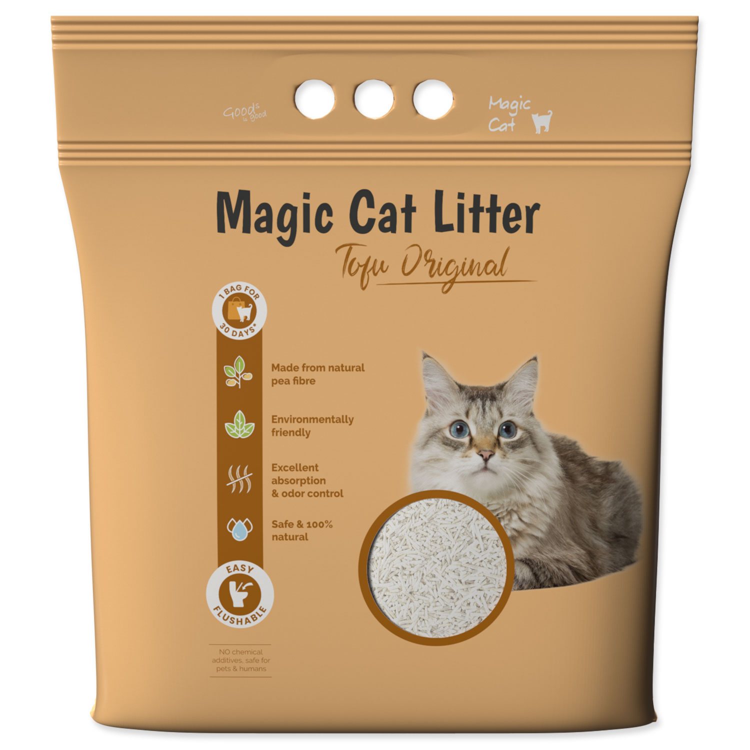 Levně Magic Cat Stelivo Magic Litter Tofu Original 2,7kg/ 6l