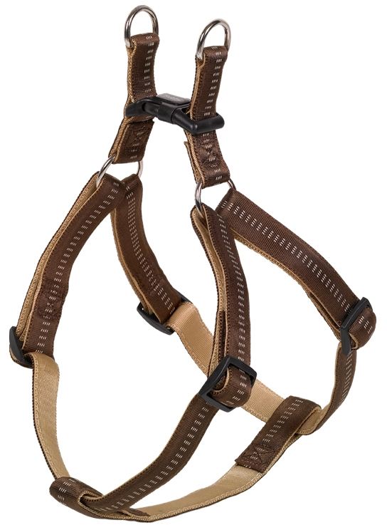 Nobby SOFT GRIP postroj nylon M-L 50-72cm / 20mm hnědá