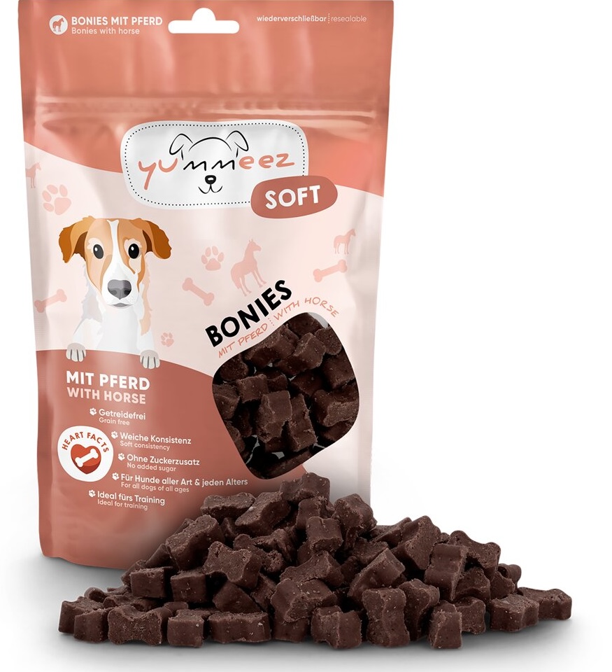 Yummeez Soft Bonies s koňským masem 165 g