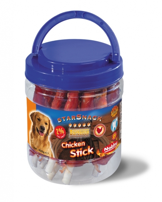 Nobby StarSnack Barbecue kyblík buvolí tyčky s kuřecím 450g