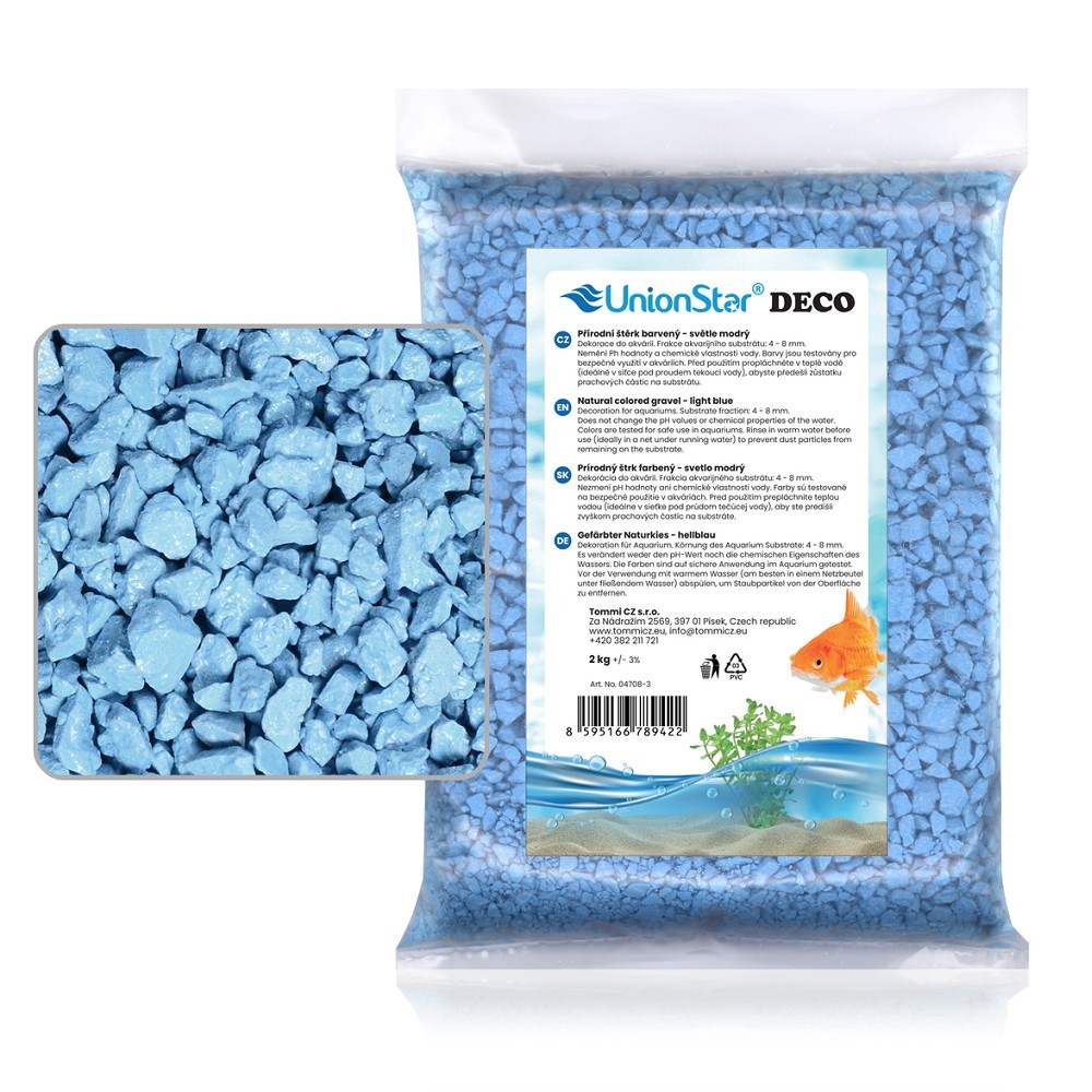 Akvarijní štěrk sv. modrý 2 kg DECO