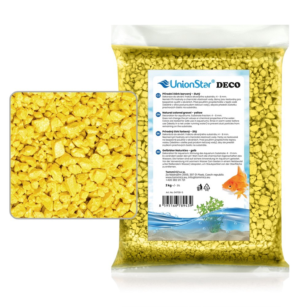 Akvarijní štěrk žlutý 2 kg DECO