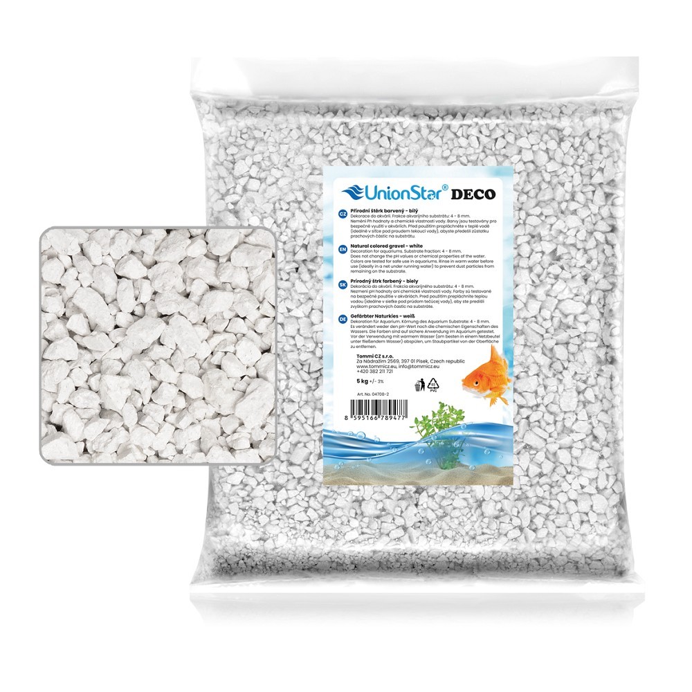 Akvarijní štěrk bílý 5 kg DECO