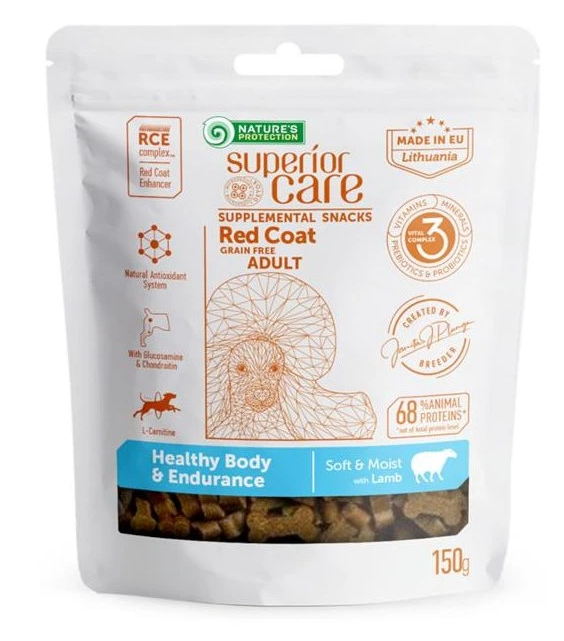 Nature's Protection SC Dog snack Red Coat Adult GF Lamb 150g