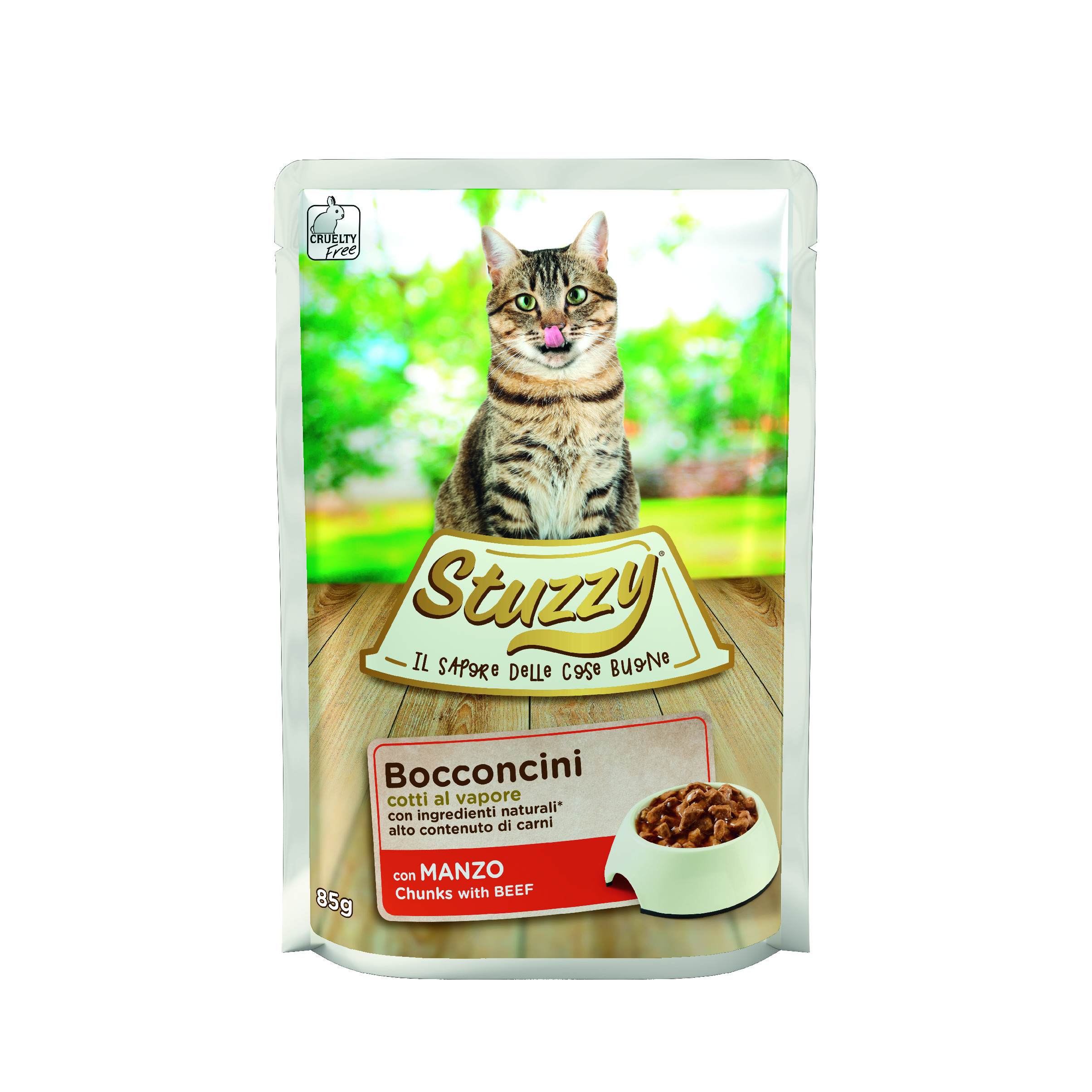 Stuzzy Cat kapsa Adult kousky hovězího 85G