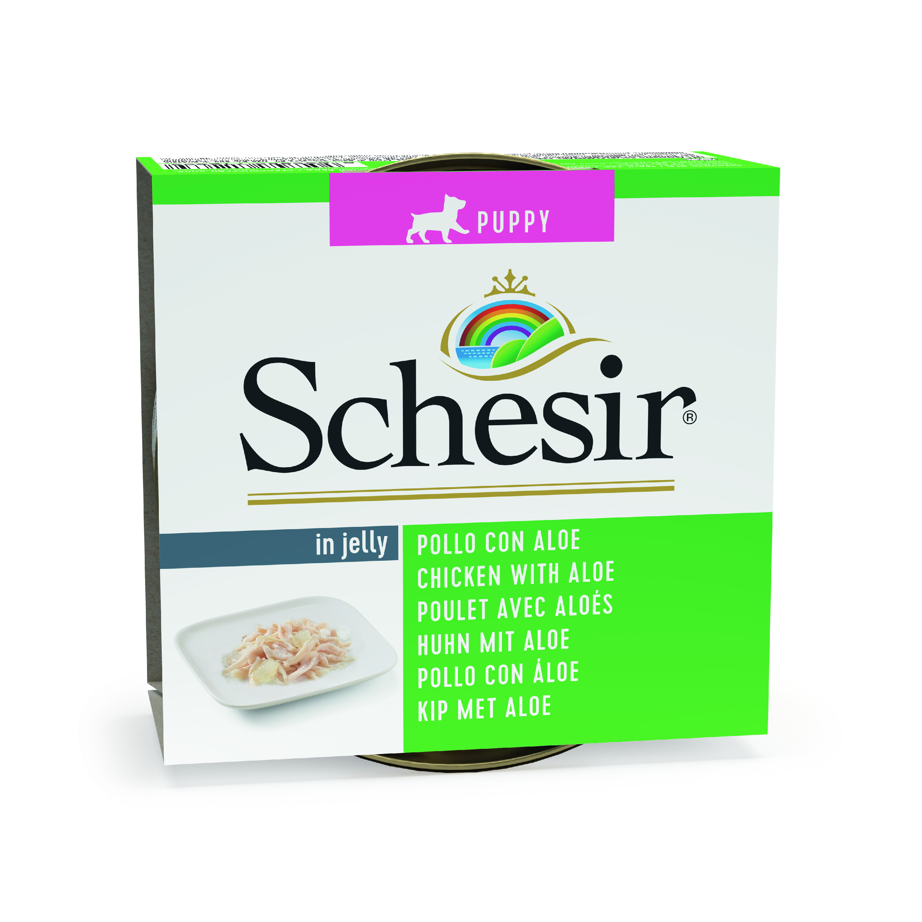 Schesir Dog konz. Puppy kuře/aloe 150G