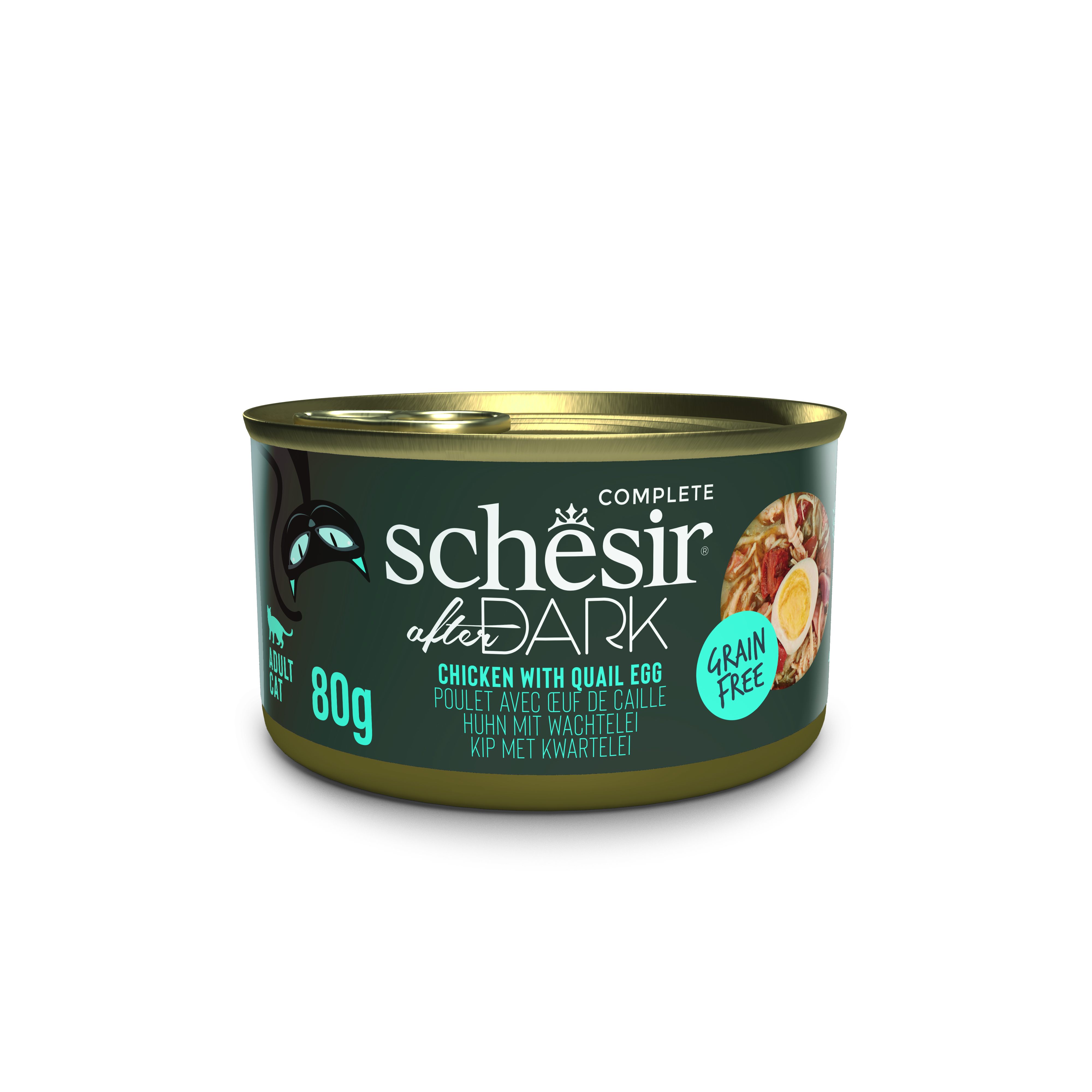 Schesir Cat konz. After Dark Wholefood kuře/vejce 80g