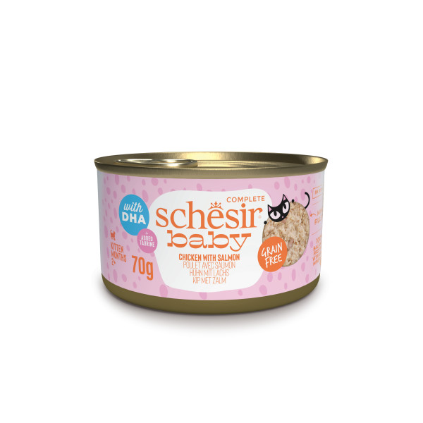 Schesir Cat konz. Kitten Wholefood kuře/losos 70g