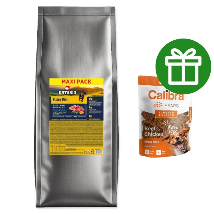 Krmivo Ontario Puppy Mini Lamb & Brown Rice 20kg