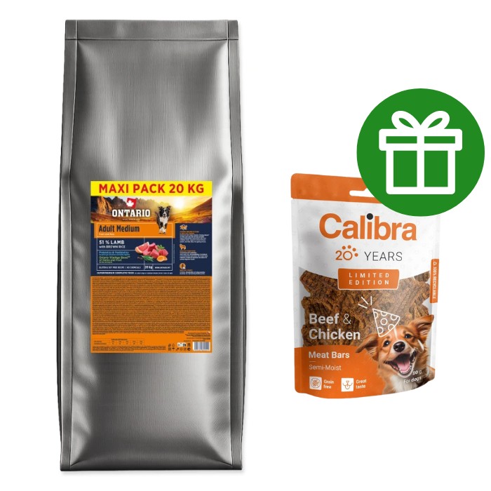 Krmivo Ontario Adult Medium Lamb & Brown Rice 20kg