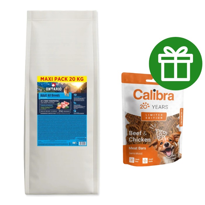 Krmivo Ontario Puppy All Breeds Monoprotein Turkey & Sweet Potatoes 20kg