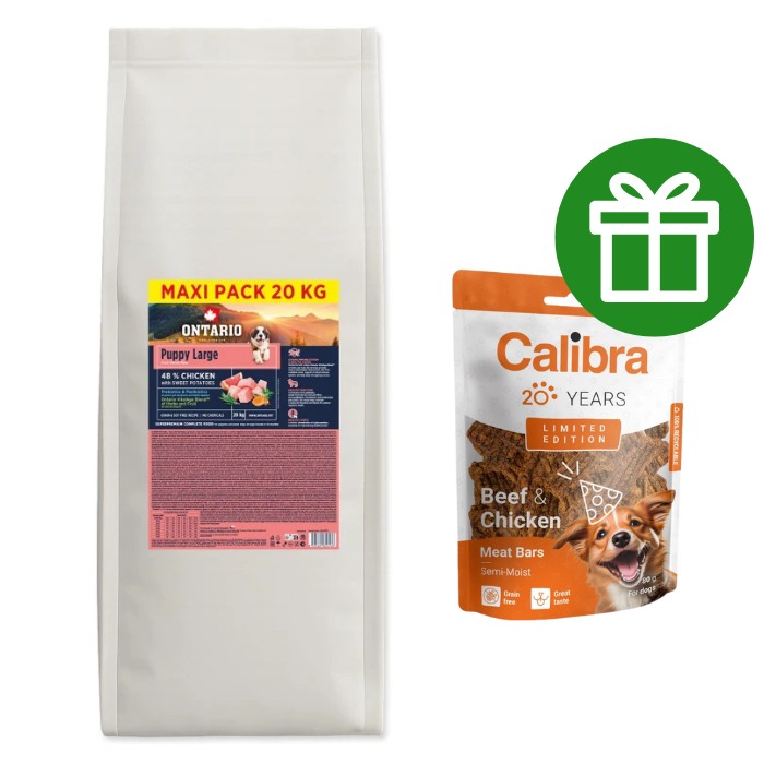 Krmivo Ontario Puppy & Junior Large Chicken & Sweet Potatoes 20kg