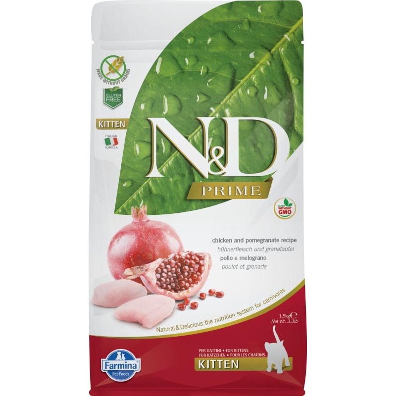 N&D PRIME CAT KITTEN Chicken & Pomegranate 1,5kg