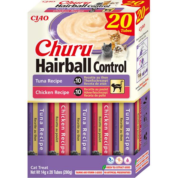 Inaba Churu Hairball tuňák&kuře multipack 20 x 14g