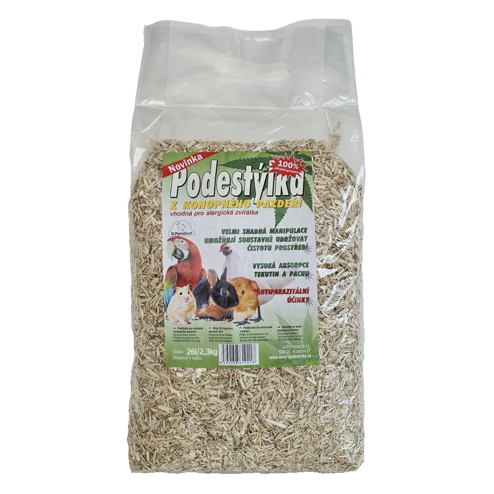 JLP Podestýlka z konopného pazdeří 26 l (2,3 kg)