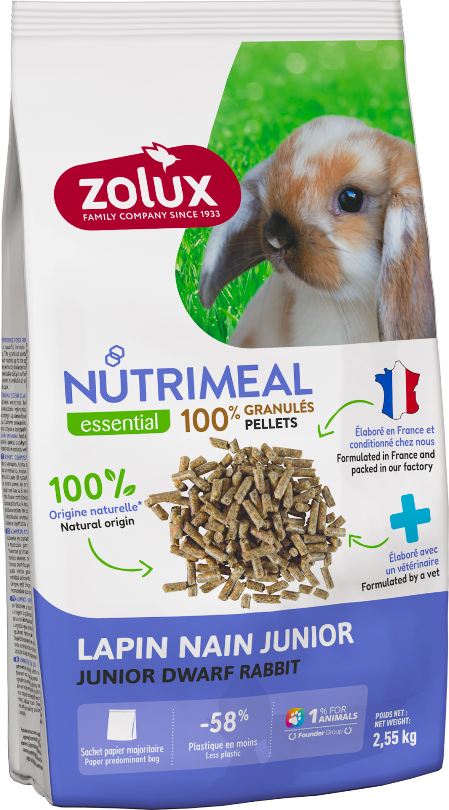 Krmivo pro králíky Junior NUTRIMEAL 2,55kg Zolux