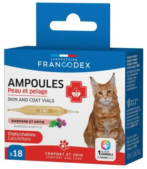 Francodex Skin and Coat ampulky kočka,kotě 18x1ml