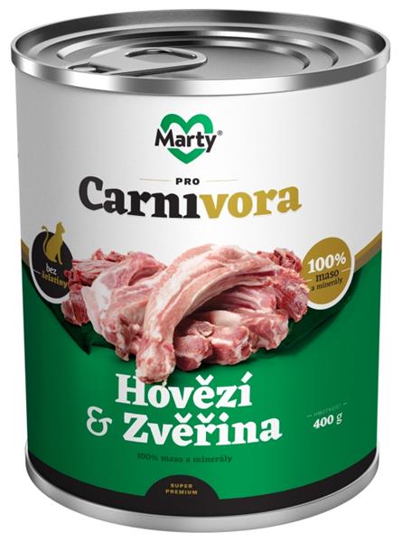 ProCarnivora MARTY konz. pro kočky ProCarnivora-hovězí+zvěř 400g
