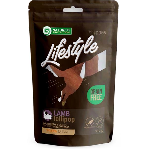 Nature's Protection Dog snack LifeStyle jehněčí lízátko 75 g