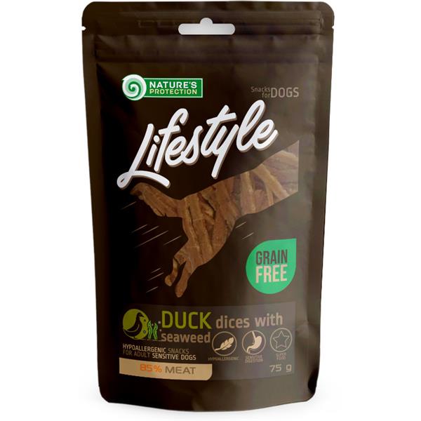 Nature's Protection LifeStyle Nature's Protection Dog snack Lifestyle kachna a mořské řasy 75 g