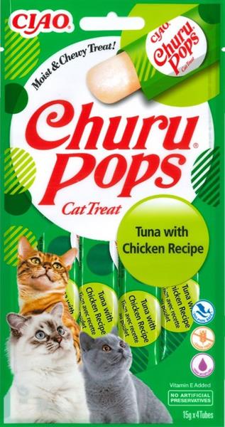 Churu Pops cat snack tuňák a kuře 4x15 g