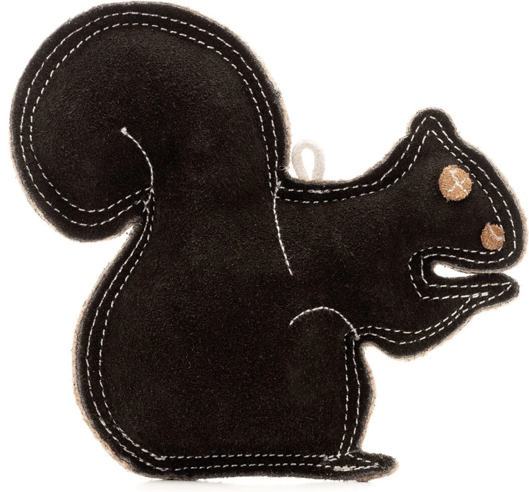 Wooffee pravá kůže černá veverka 18 cm