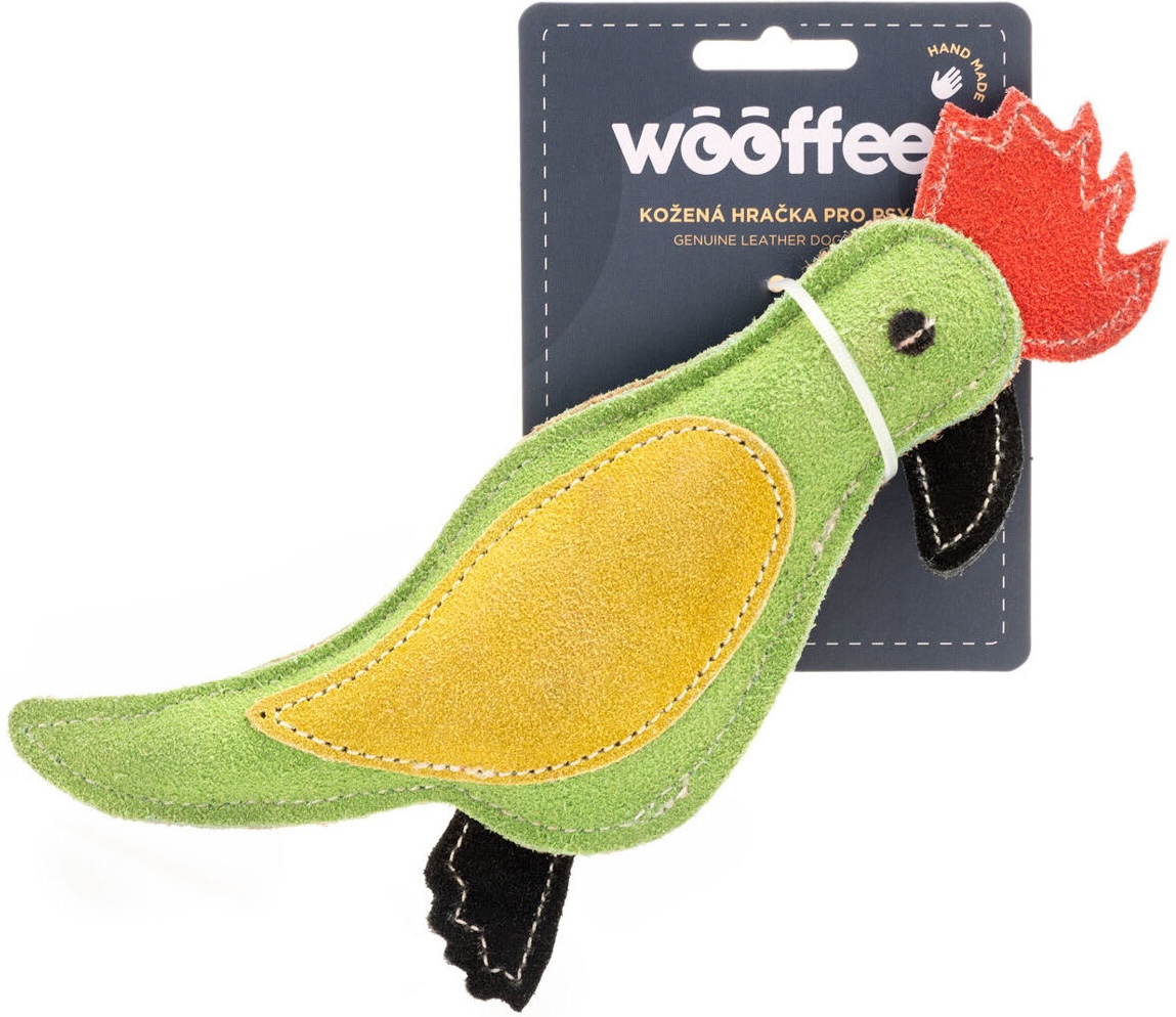 Wooffee pravá kůže papoušek 22 cm
