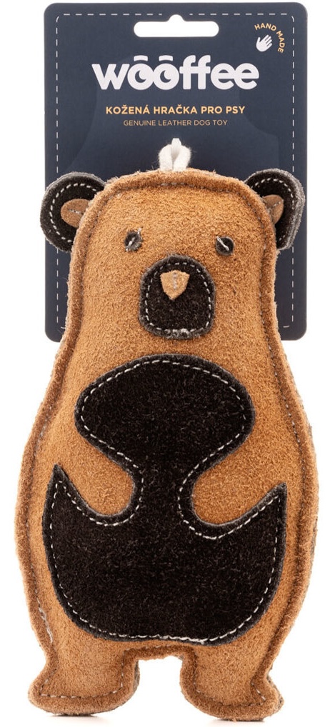Wooffee pravá kůže medvídek 20 cm