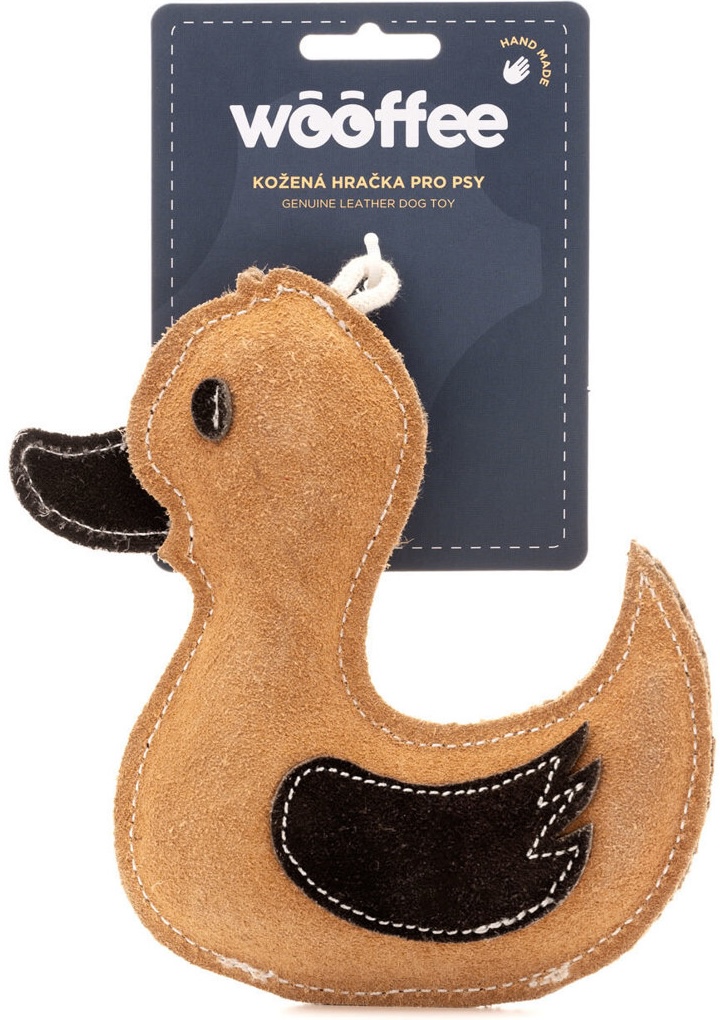 Wooffee pravá kůže kachnička 16 cm