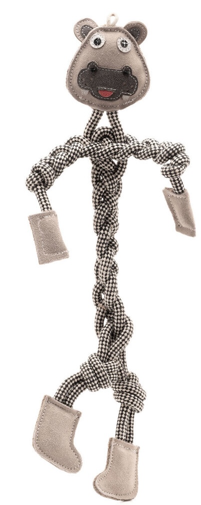 Wooffee pravá kůže provazový dlouhán hroch 44 cm